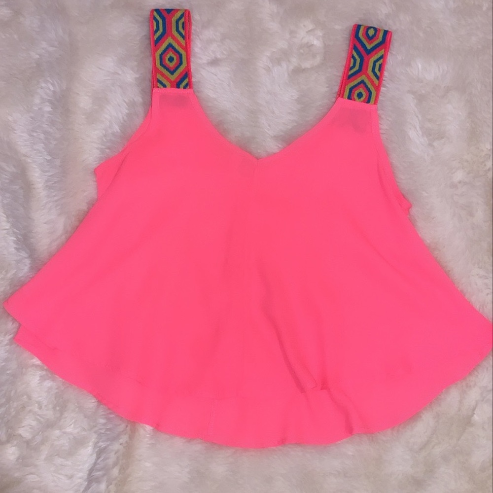Pink sleevless blouse